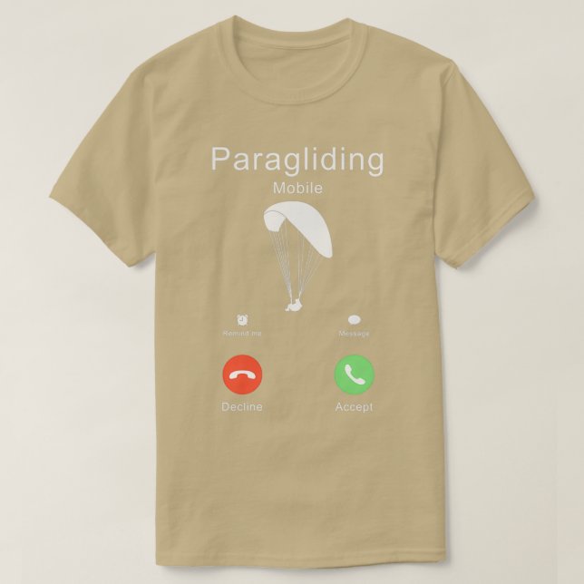 Camiseta Paraglider Paragliding 15 (Diseño del anverso)