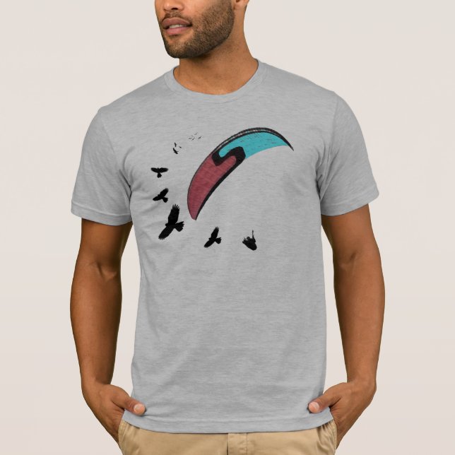 Camiseta Paragliding con halcón (Anverso)