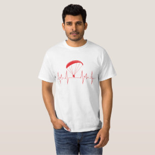 Camiseta paragliding del latido del corazón