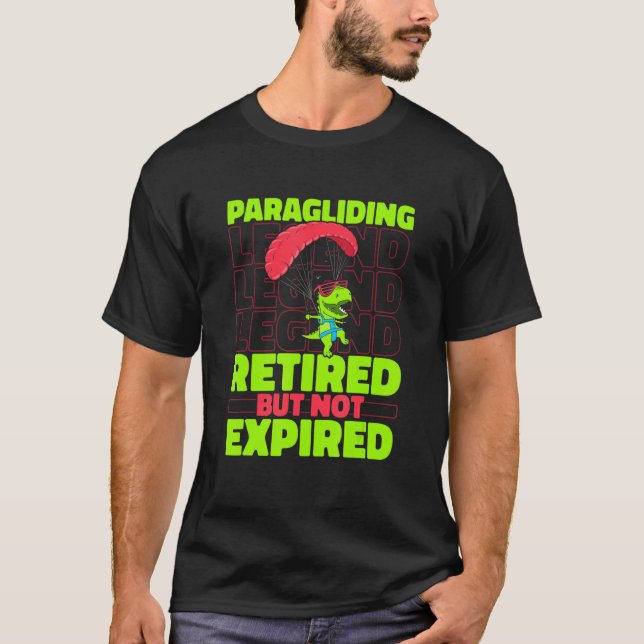 Camiseta Paragliding Dino - Aerial Hanggliding Glider Parag (Anverso)