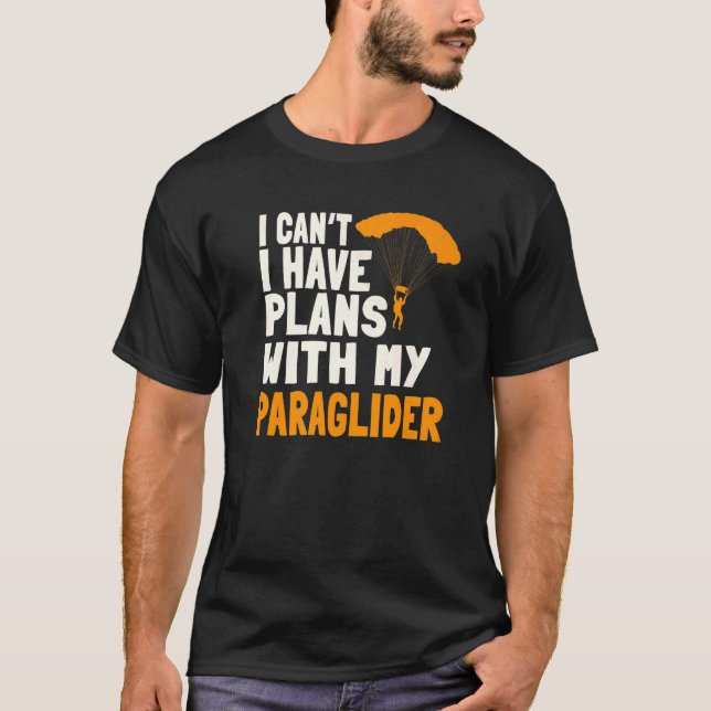 Camiseta Paragliding Plans Paragliders Parachute Paramotor  (Anverso)