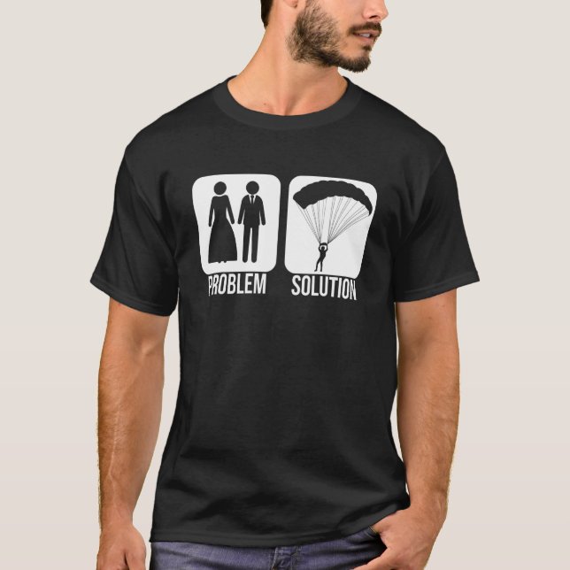 Camiseta Paragliding Problem Solution Paraglider Paramotor  (Anverso)