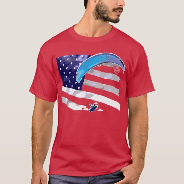 Camiseta PARAGLIDING U.S.A pontocentral (Anverso)