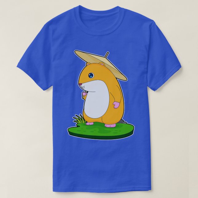Camiseta Paraguas de la lluvia de Hamster (Diseño del anverso)