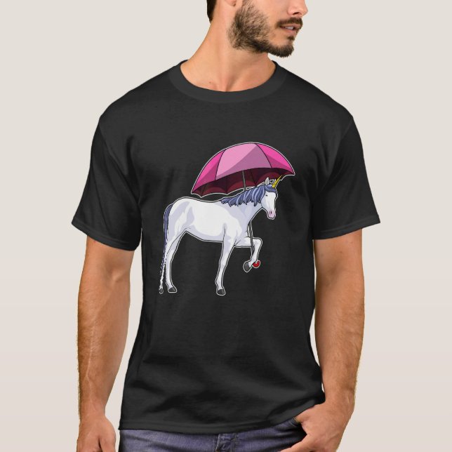 Camiseta Paraguas de la lluvia de unicornio (Anverso)