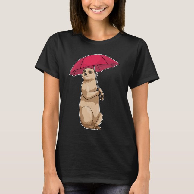 Camiseta Paraguas de Meerkat Rain (Anverso)