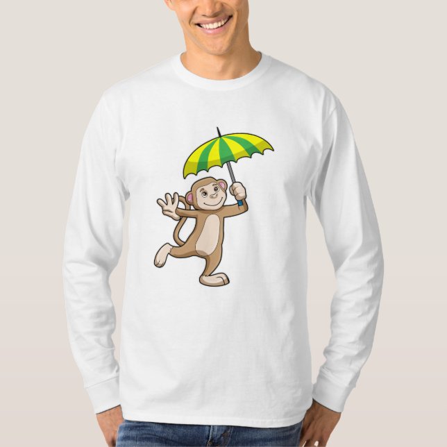 Camiseta Paraguas de Monkey Rain (Anverso)