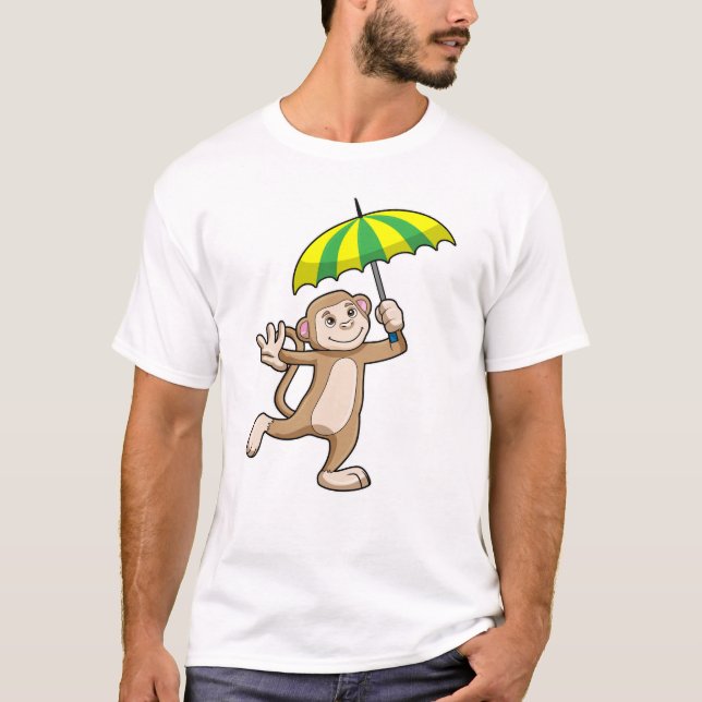 Camiseta Paraguas de Monkey Rain (Anverso)