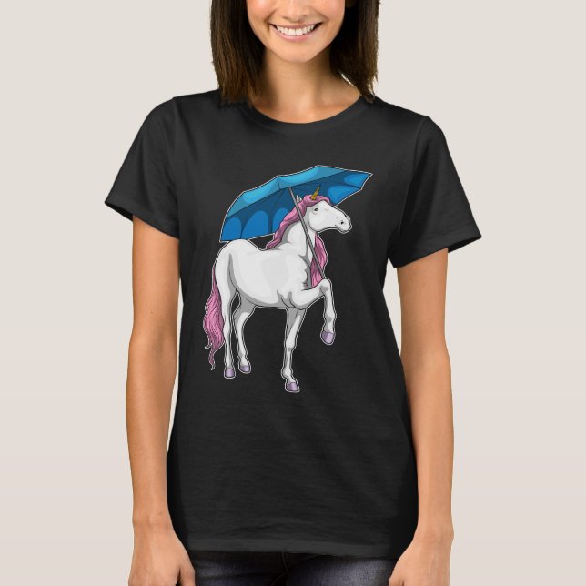 Camiseta Paraguas de Unicorn (Anverso)