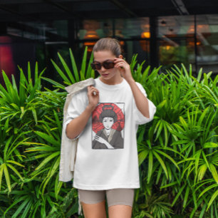 Camiseta Paraguas del Chica japonés Geisha