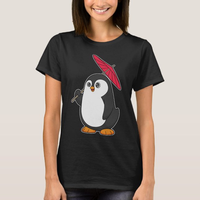 Camiseta Paraguas pingüino (Anverso)