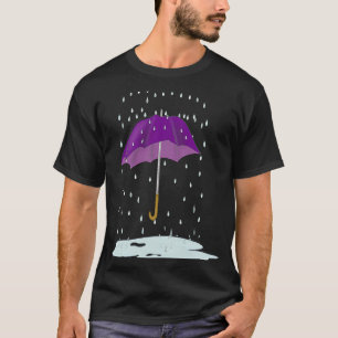 Camiseta Paraguas púrpura de lluvia única para la compañía 