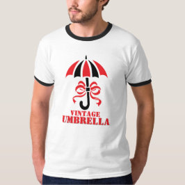 Camiseta Paraguas Vintage Elegante con Diseño de Lazo de Ci