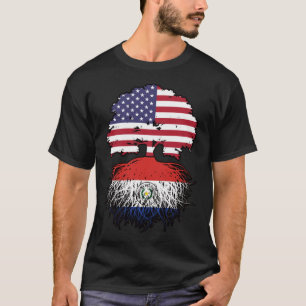 Camiseta Paraguay: Árbol paraguayo estadounidense con bande