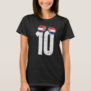 Camiseta Paraguay: Jugador de fútbol número 10 Bandera Para