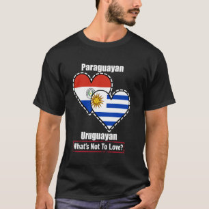 Camiseta Paraguayo Uruguayo Corazón Banderas Qué No Amar
