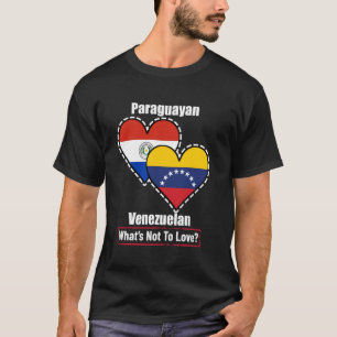 Camiseta Paraguayo Venezolano Corazón Banderas Qué No Amar