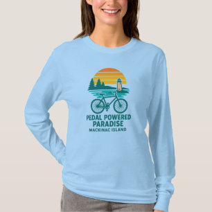 Camiseta Paraíso alimentado por pedal Bicicleta de la isl