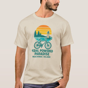 Camiseta Paraíso alimentado por pedal Bicicleta de la isl