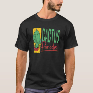 Camiseta Paraíso de Cactus Plantas Suculentas Jardinería Ja