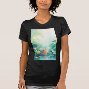 Camiseta Paraíso de Capybara junto al estanque