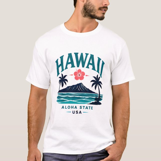 Camiseta Paraíso de la isla de Hawái (Anverso)