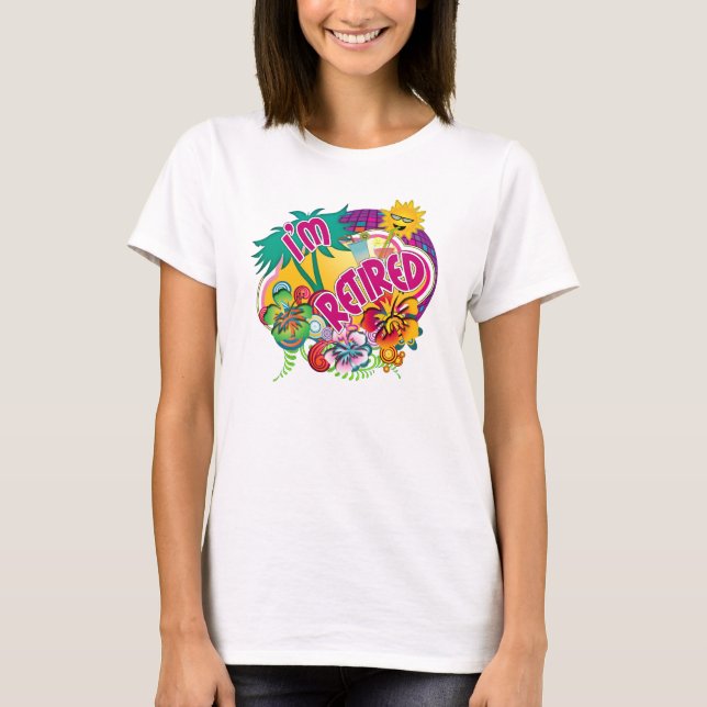 Camiseta Paraíso de las Islas Tropicales - Estoy retirado (Anverso)