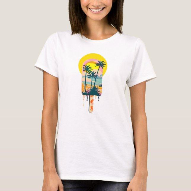 Camiseta Paraíso de los dulces de verano tropical (Anverso)