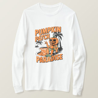 Camiseta paraíso de los parches de calabaza