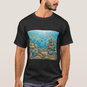 Camiseta Paraíso de Peces de Arrecife Coloridos