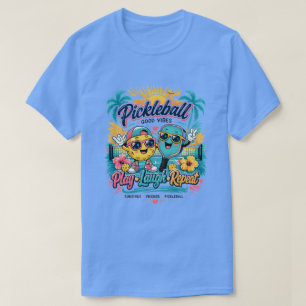 Camiseta Paraíso de Pickleball de Verano – Juega • Ríe • Re