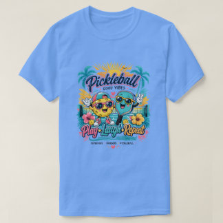 Camiseta Paraíso de Pickleball de Verano – Juega • Ríe • Re