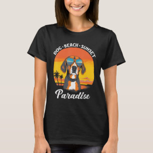 Camiseta Paraíso de sol de la playa de perro de Beagle