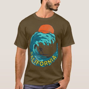 Camiseta Paraíso de surf de las olas de California de Vinta
