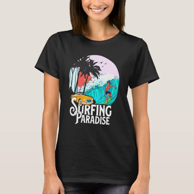 Camiseta Paraíso de surf de verano (Anverso)