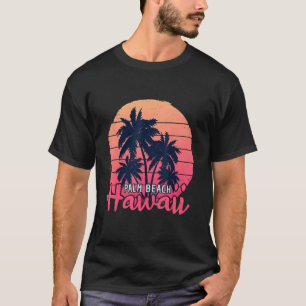 Camiseta Paraíso de surf Retro Hawaii Palm Beach