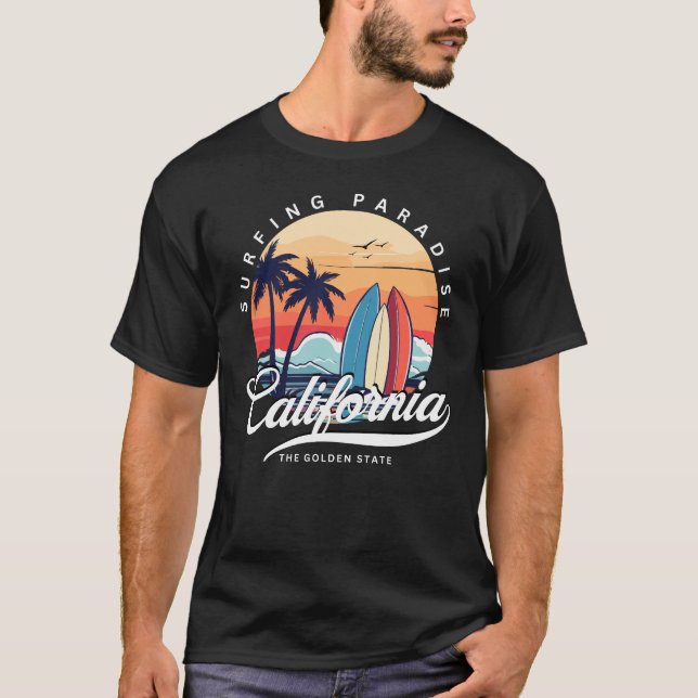 Camiseta Paraíso de Surfing de California (Anverso)