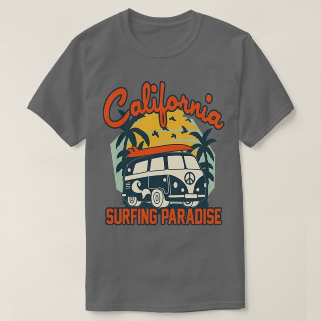 Camiseta Paraíso de Surfing de California (Diseño del anverso)