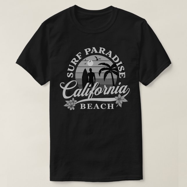 Camiseta Paraíso de Surfing en California (Diseño del anverso)