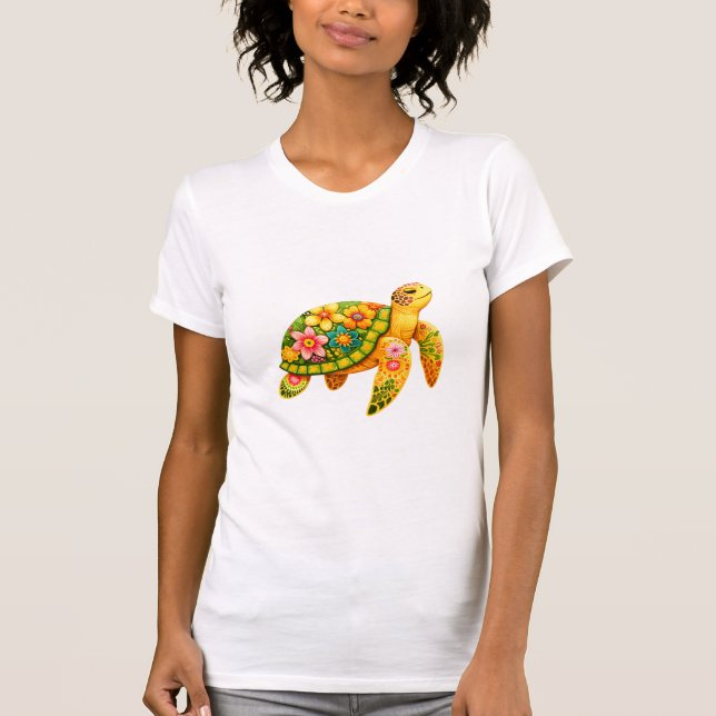Camiseta Paraíso de tortugas tropicales (Anverso)