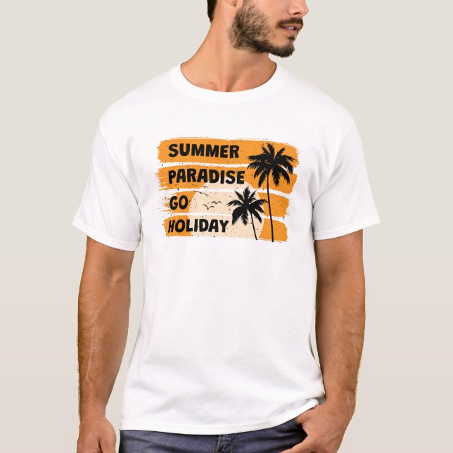 Camiseta Paraíso de Verano Ir de Vacaciones (Anverso)