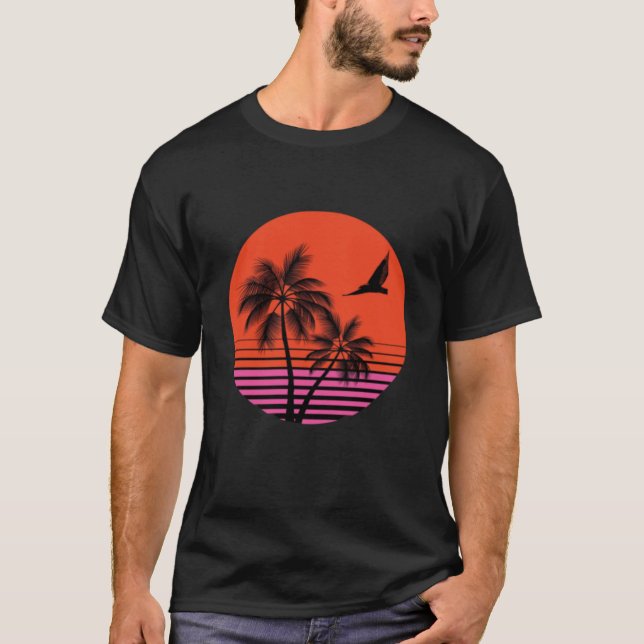 Camiseta Paraíso del atardecer, (Anverso)