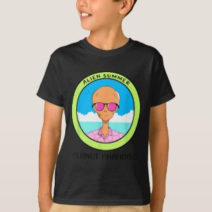 Camiseta Paraiso del planeta de verano alienígena divertido