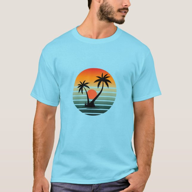 Camiseta Paraíso del Sol - Tropical Beach Vibes (Anverso)