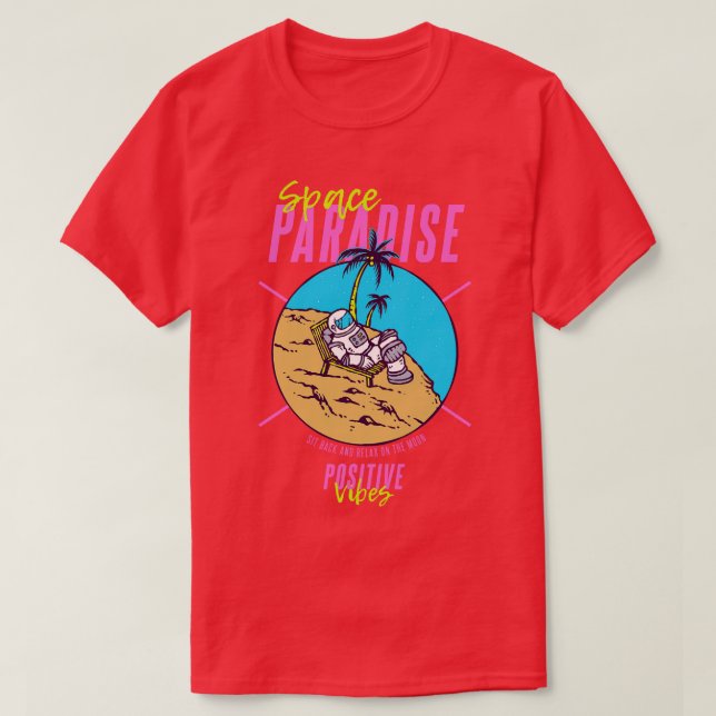 Camiseta Paraíso Espacial Vibes Retro Verano (Diseño del anverso)
