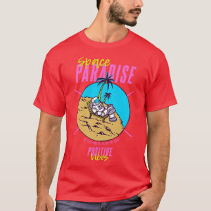 Camiseta Paraíso Espacial Vibes Retro Verano