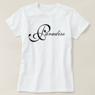 Camiseta "Paraíso" estética de letra cursiva icónica de la 
