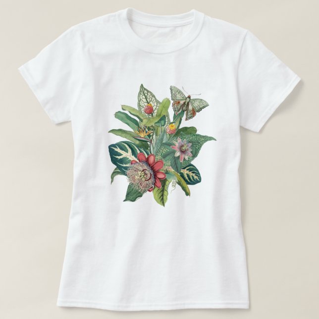 Camiseta Paraíso tropical (Diseño del anverso)