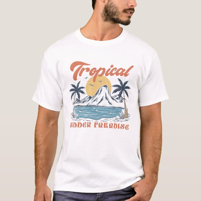 Camiseta Paraíso tropical escondido  (Anverso)