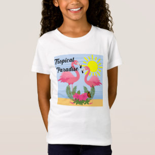Camiseta Paraíso tropical Flamingo rosa - Chicas de chichar